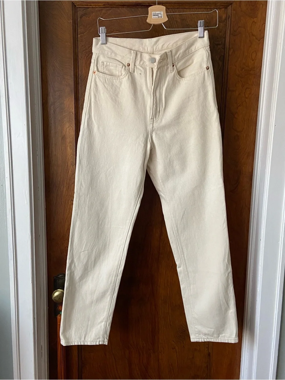 Muji Natural 100% Cotton Straight-leg Cropped Jeans Size 25